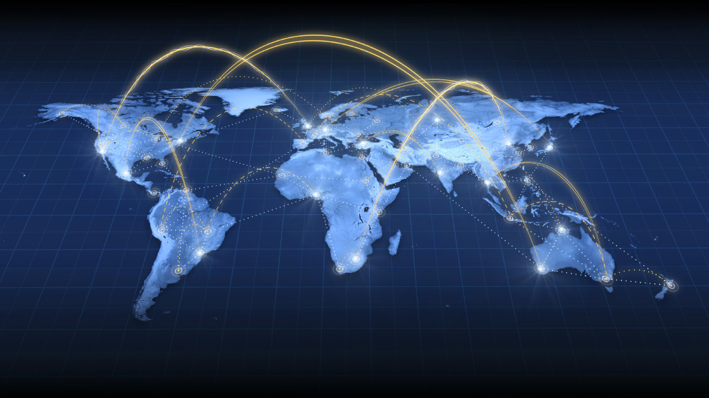 Connected globe by trade