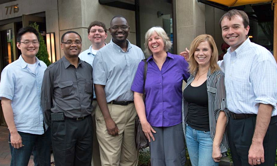 Pastor Saliba with classmates