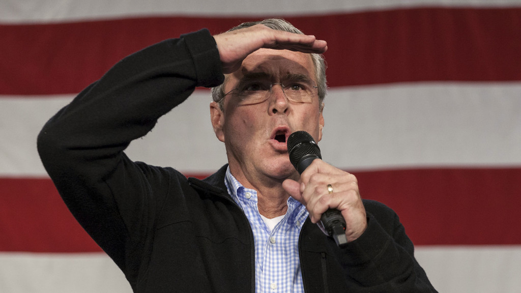 U.S. Republican presidential candidate Jeb Bush speaks at the Growth and Opportunity Party at the Iowa State Fairgrounds in Des Moines, Iowa