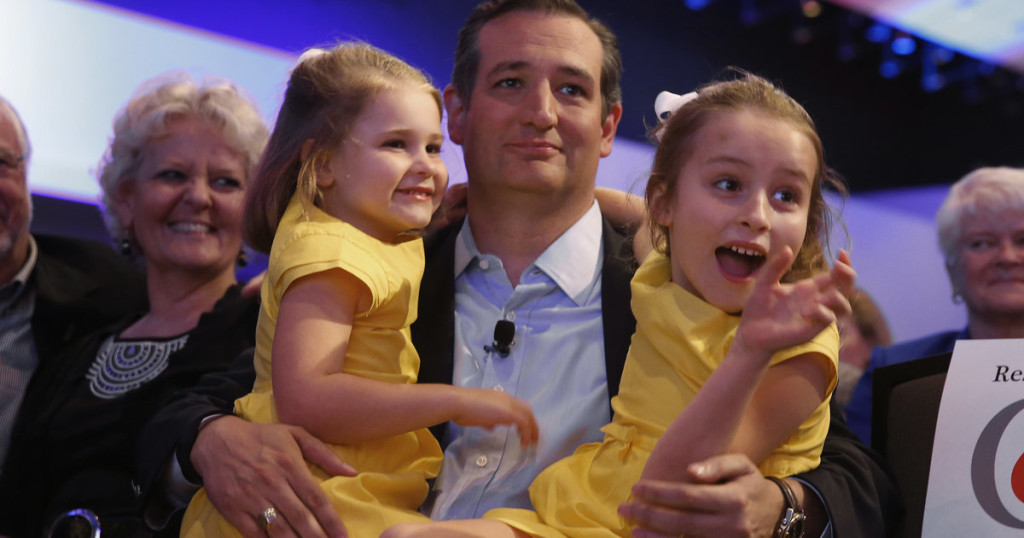 Ted Cruz with his daughters