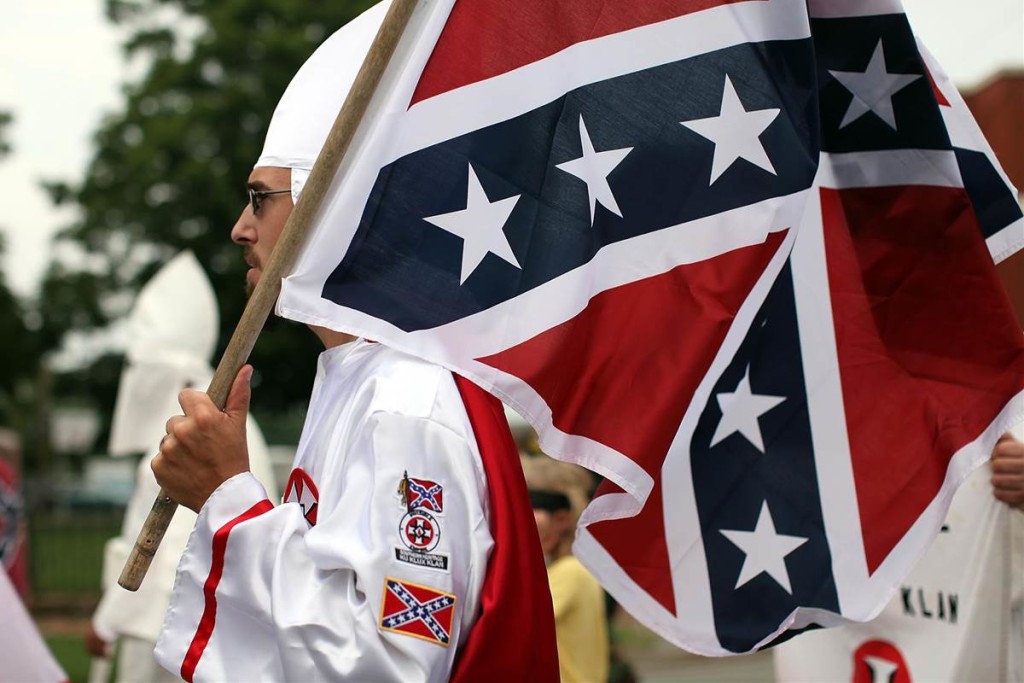 Ku Klux Klan KKK and confederate flag