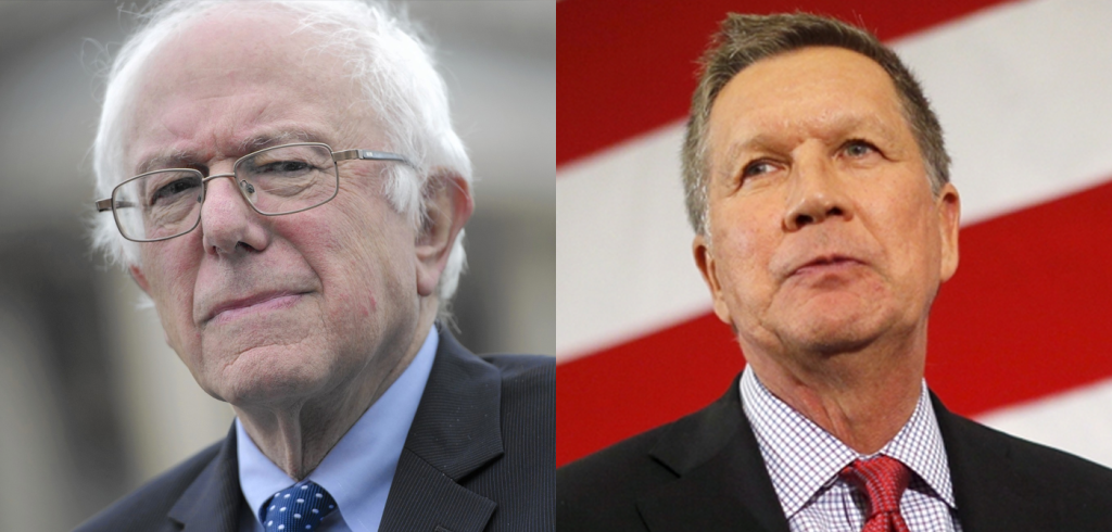 Bernie Sanders and John Kasich