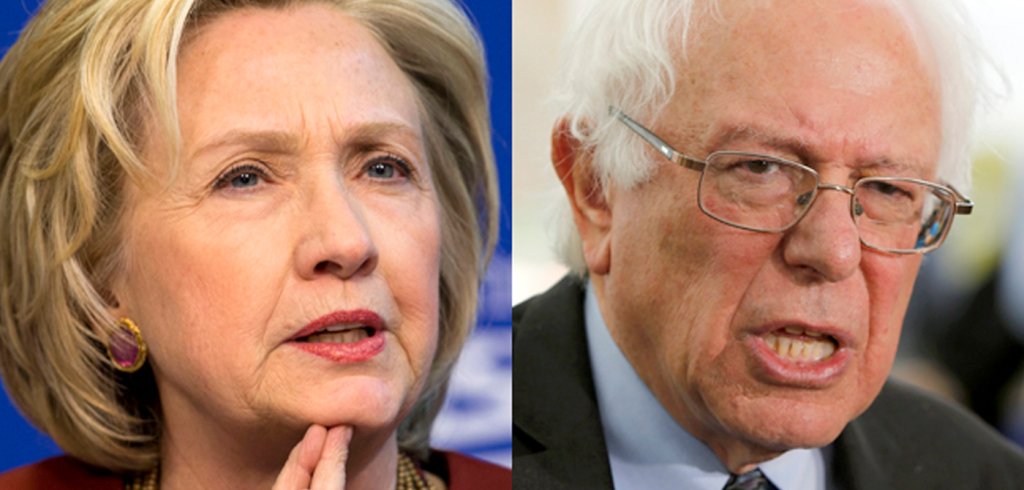 Hillary Clinton and Bernie Sanders