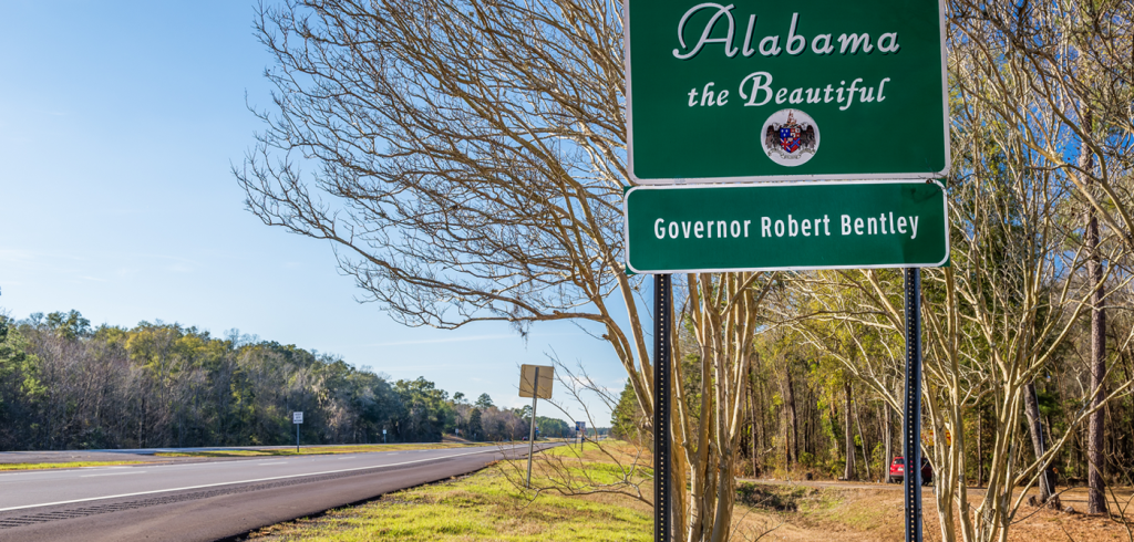 Alabama Road sign