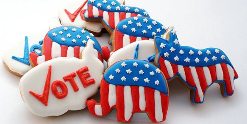 Republican Democrat watch party cookies