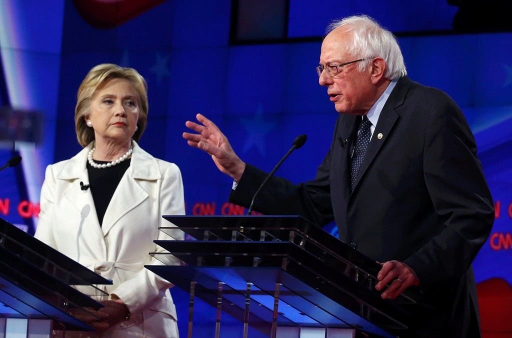 Hillary Clinton and Bernie Sanders debate