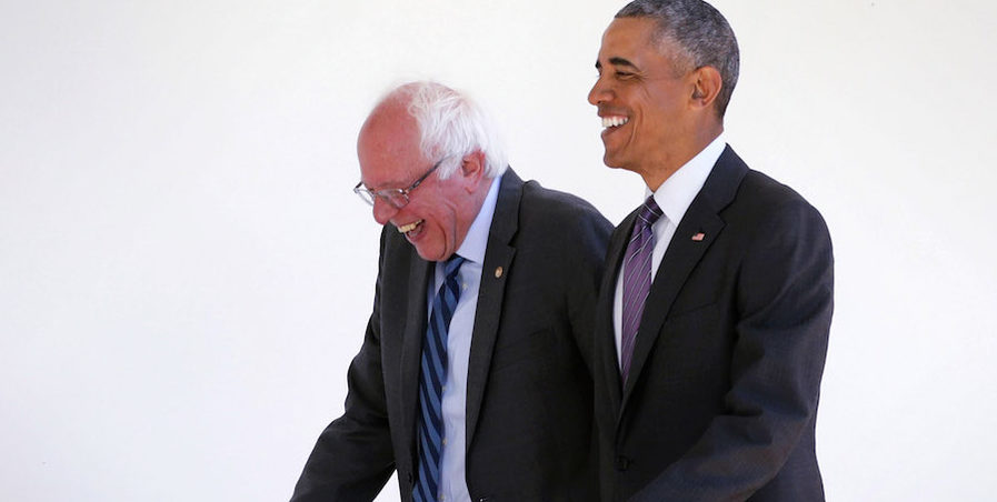 President Obama Meets With Bernie Sanders At The White House