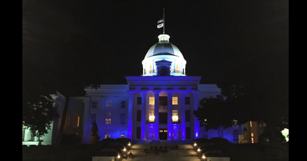 Alabama Capitol blue