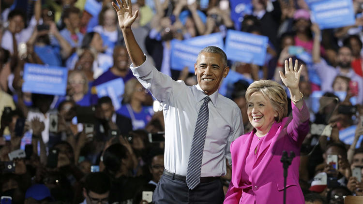Barack Obama and Hillary Clinton