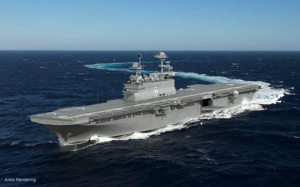 Rendering of Ingalls Shipbuilding of Navy LHA-8