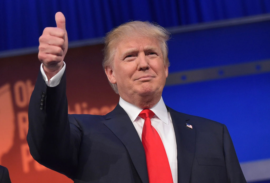 Donald Trump thumbs up