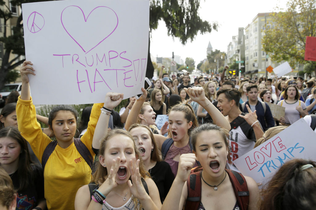 teens-protest-donald-trump