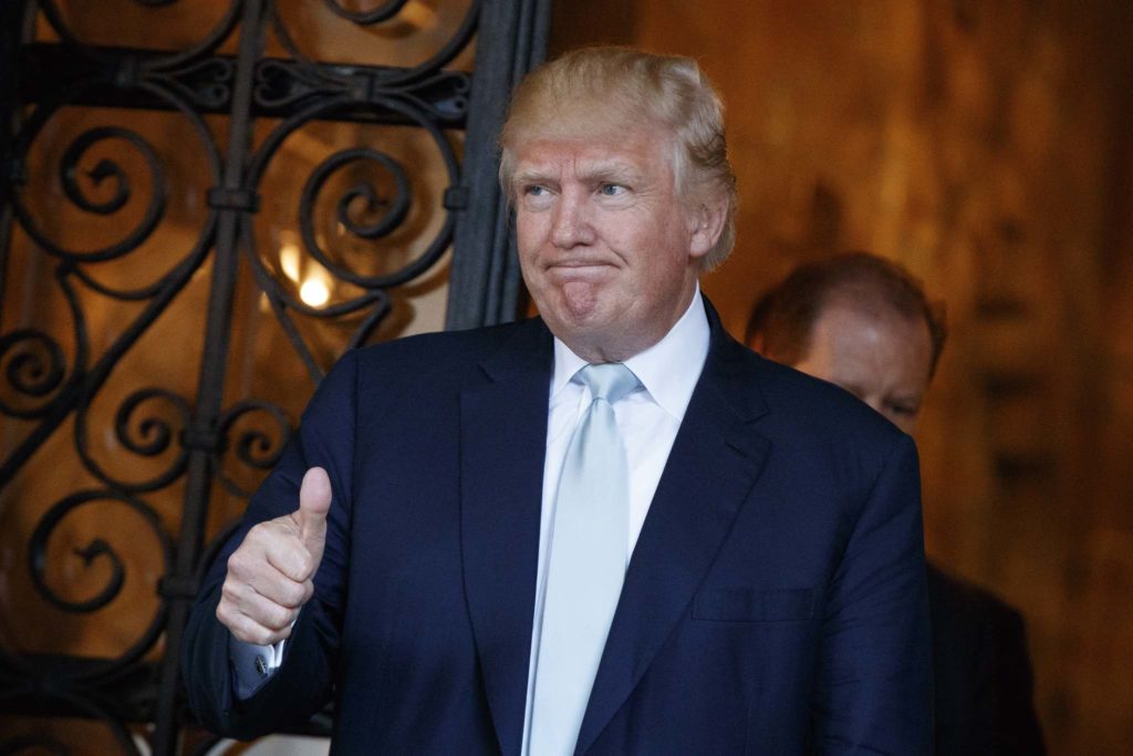 Donald Trump thumbs up