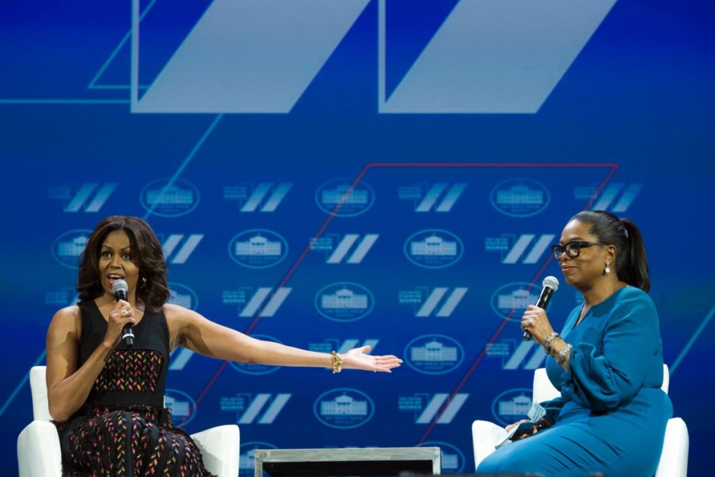 Michelle Obama and Oprah Winfrey