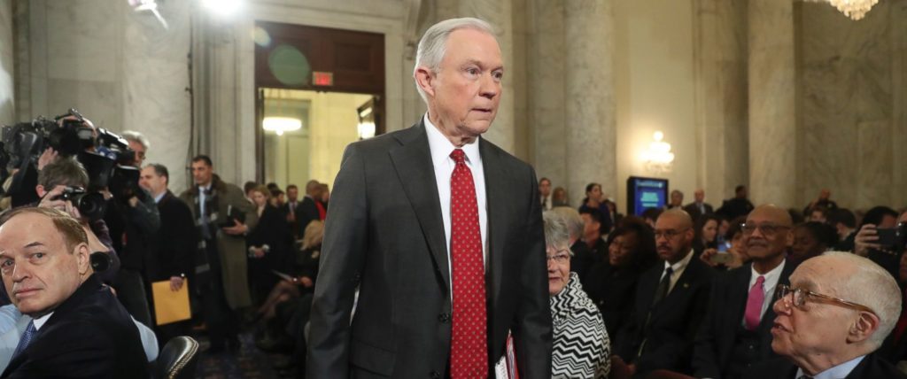 Jeff Sessions enters confirmation hearing