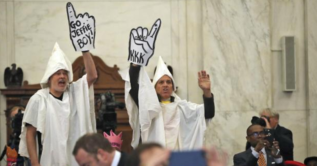 KKK Jeff Sessions protestors