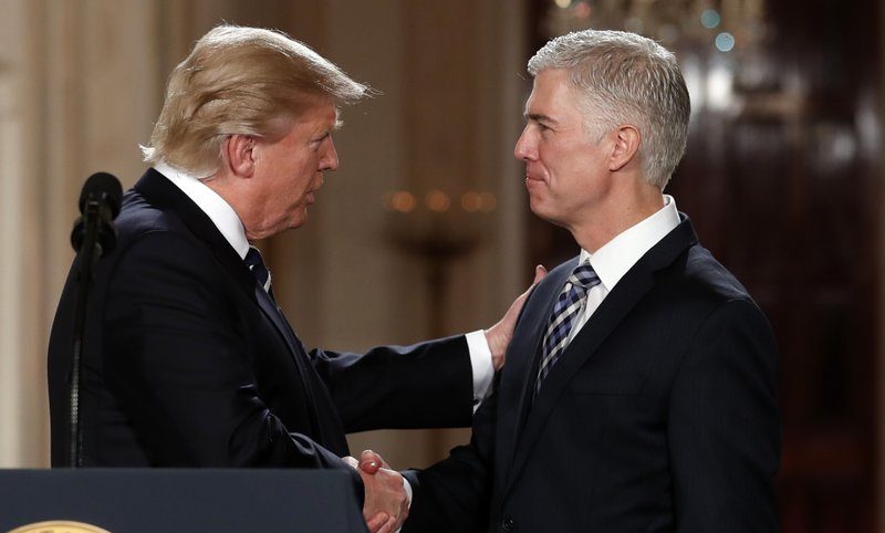 Donald Trump and Neil Gorsuch