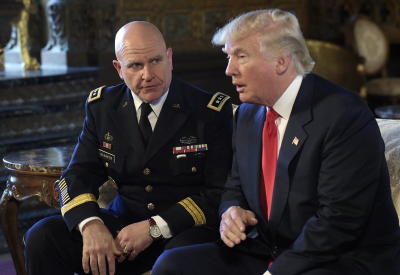 HR McMaster and Donald Trump