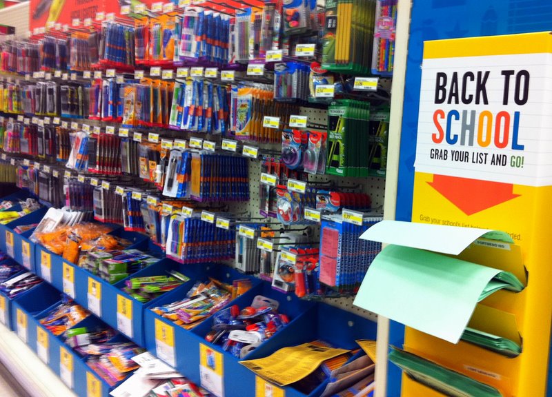 school supply aisle