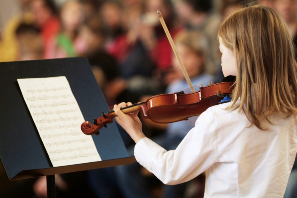 playing musical instrument violin