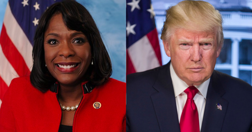 Terri Sewell and Donald Trump