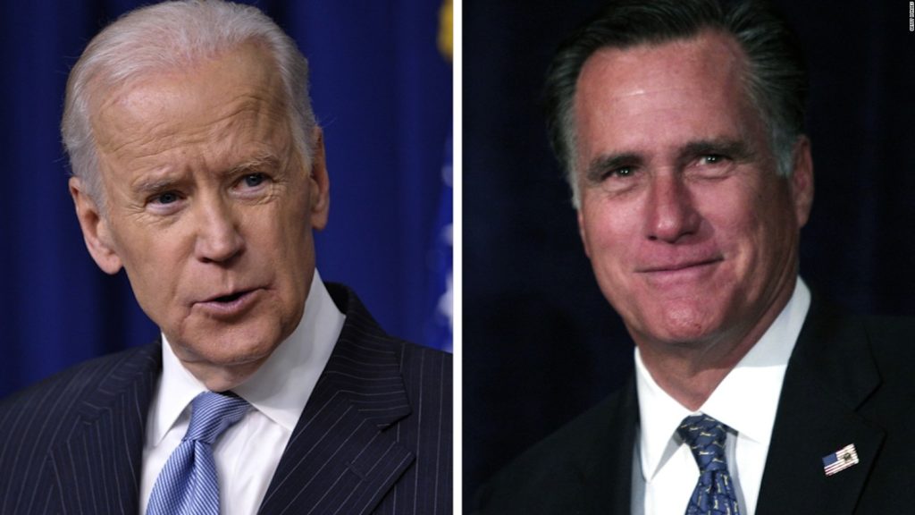 Joe Biden and Mitt Romney