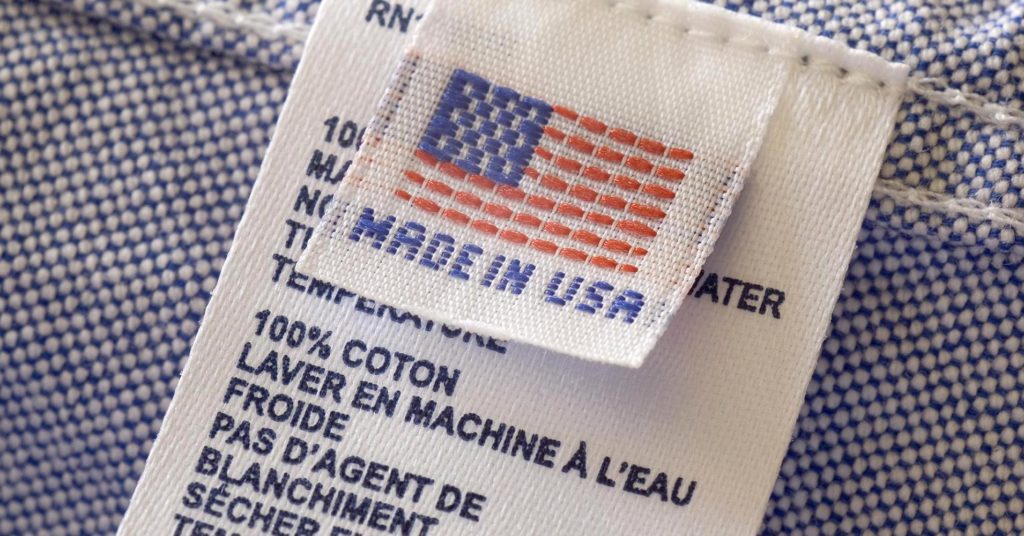made in the USA label