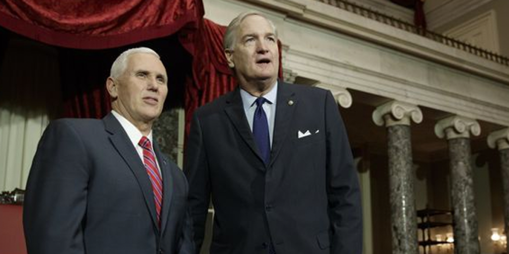 Mike Pence and Luther Strange