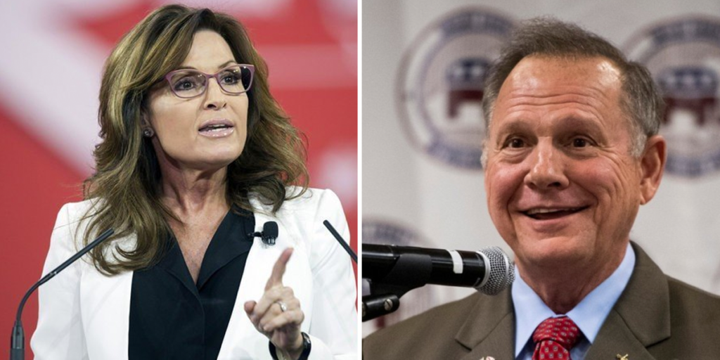Sarah Palin and Roy Moore