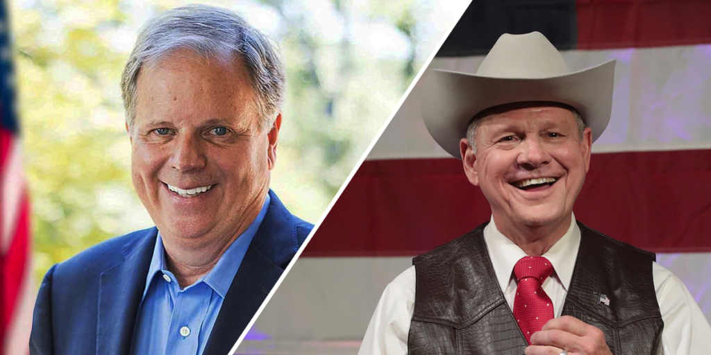 Doug Jones and Roy Moore