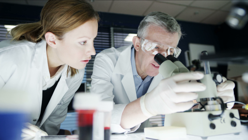 scientist microscope