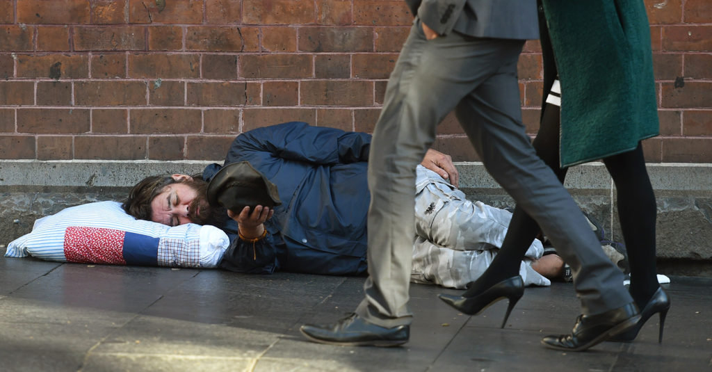 homeless man
