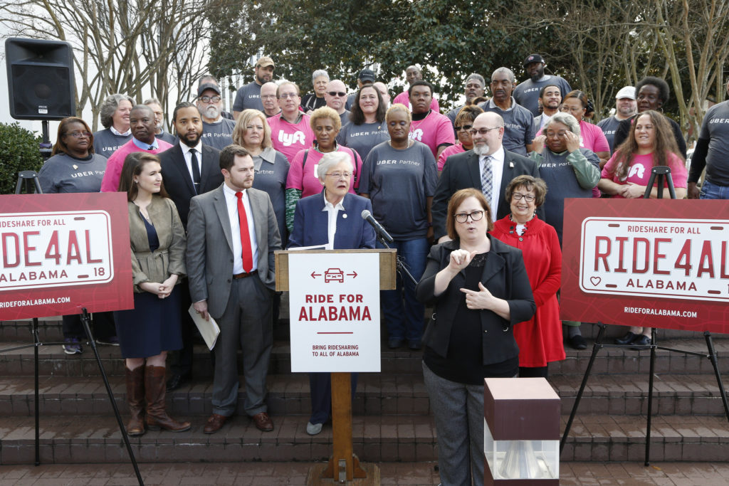 Kay Ivey at ridesharing event