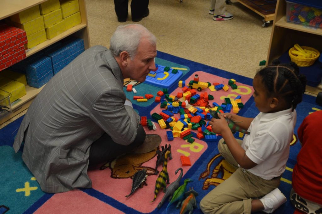 Byrne at elementary school