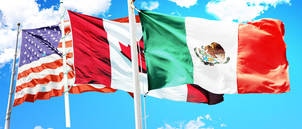 NAFTA flags