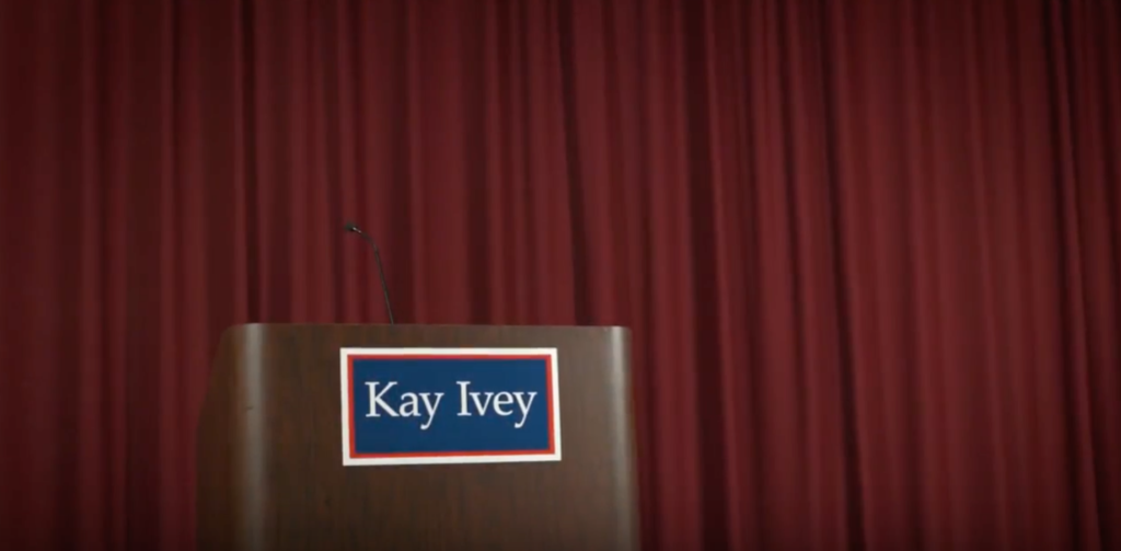 Kay Ivey empty podium