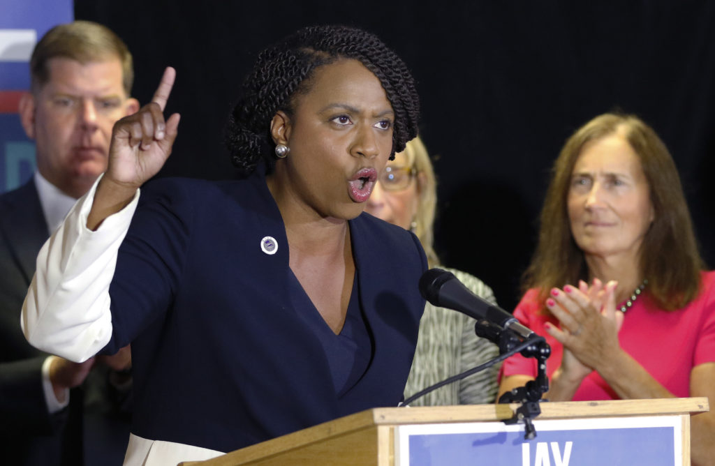 Ayanna Pressley, Marty Walsh, Deb Goldberg