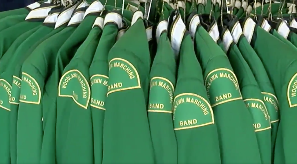 Woodlawn High School band uniforms