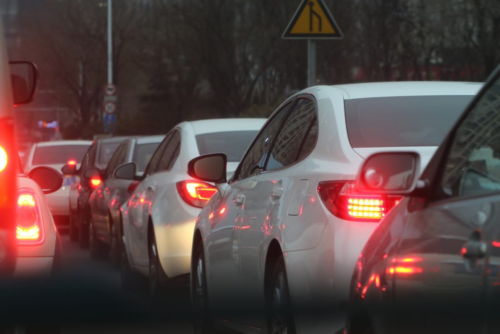 cars in traffic jam