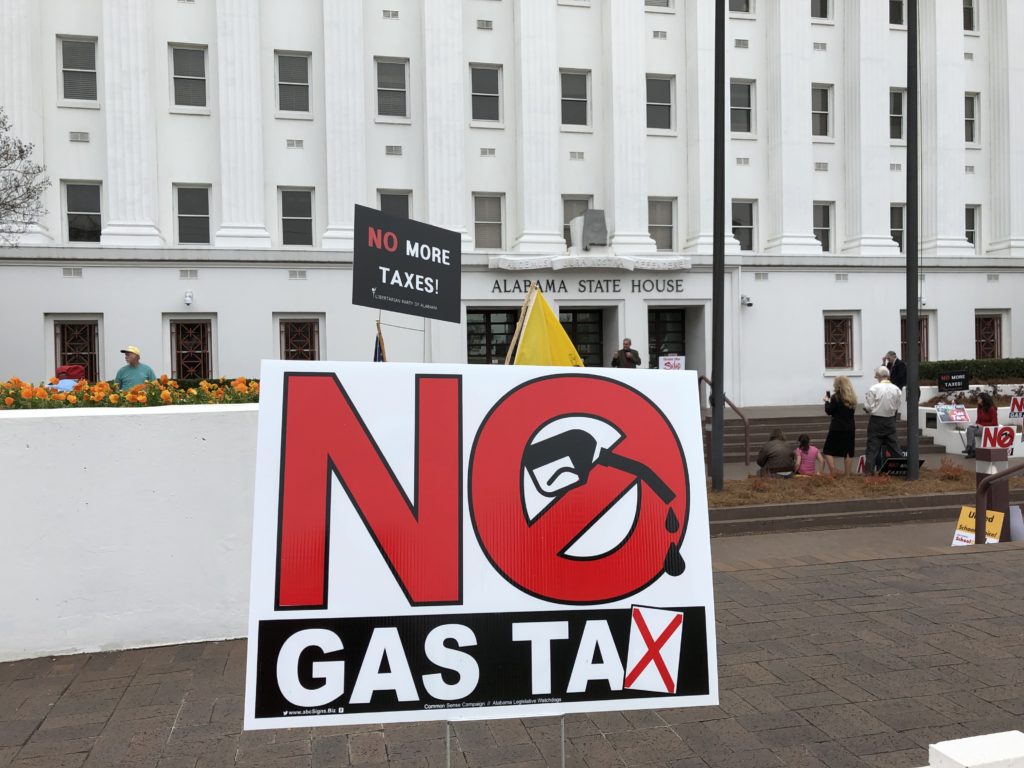 No gas tax rally
