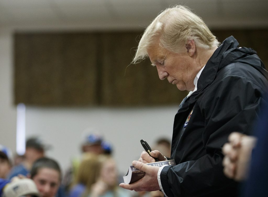 Trump signs Bible