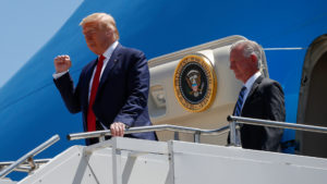 Tommy Tuberville accompanies President Donald Trump during Dallas visit