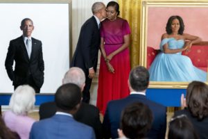 Obamas return to the White House, unveil official portraits