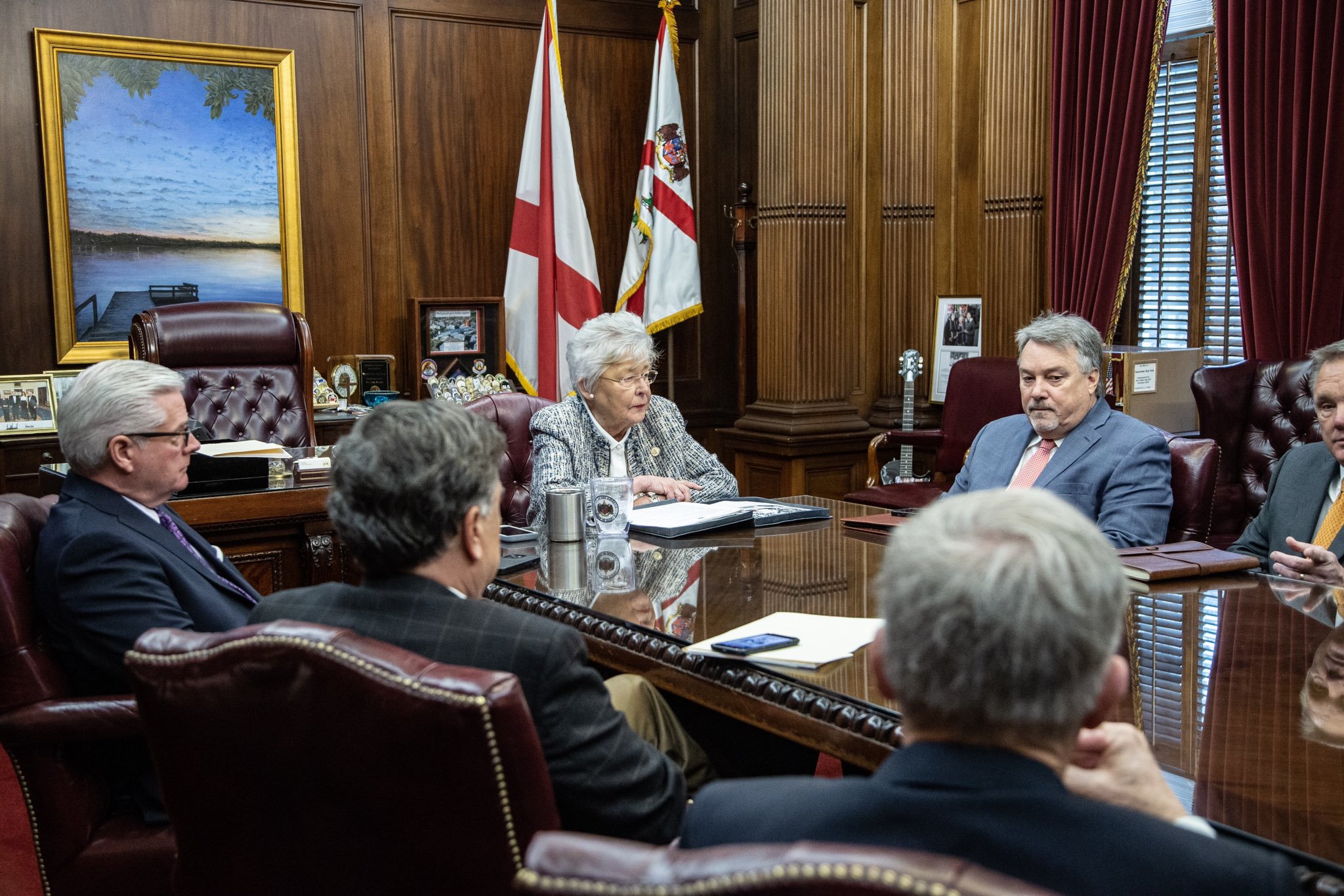 Kay Ivey meets with legislative budget chairs