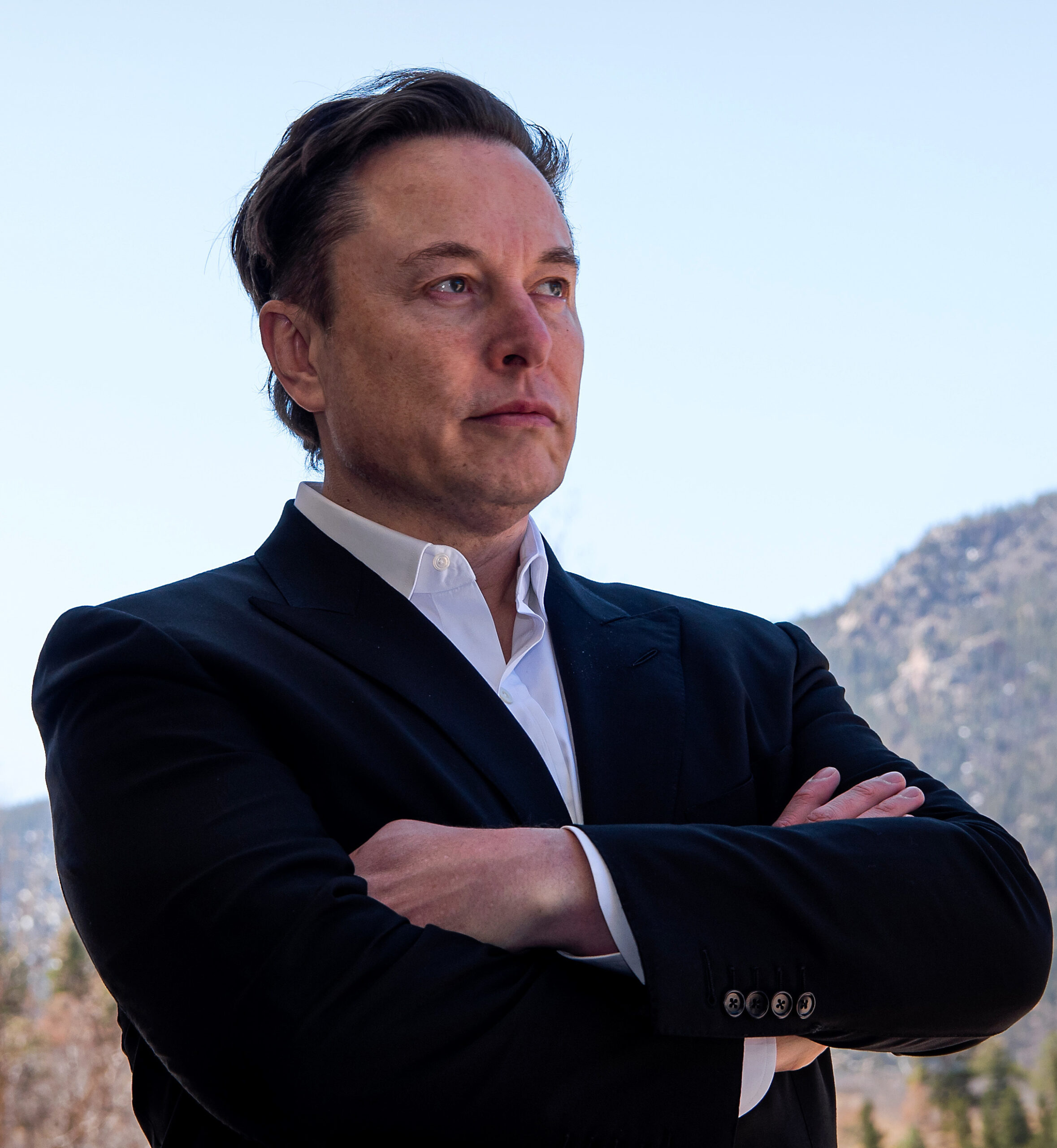 U.S. AIR FORCE ACADEMY, Colo. --  Tesla Inc. Chief Executive Officer Elon Musk after arriving outside of Arnold Hall for the Ira C. Eaker Distinguished Speaker Presentation on April 7, 2022 at the U.S. Air Force Academy in Colorado Springs, Colo. (U.S. Air Force photo by Trevor cokley)